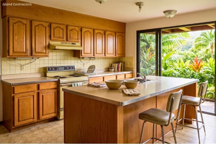 1980s closed galley kitchen
